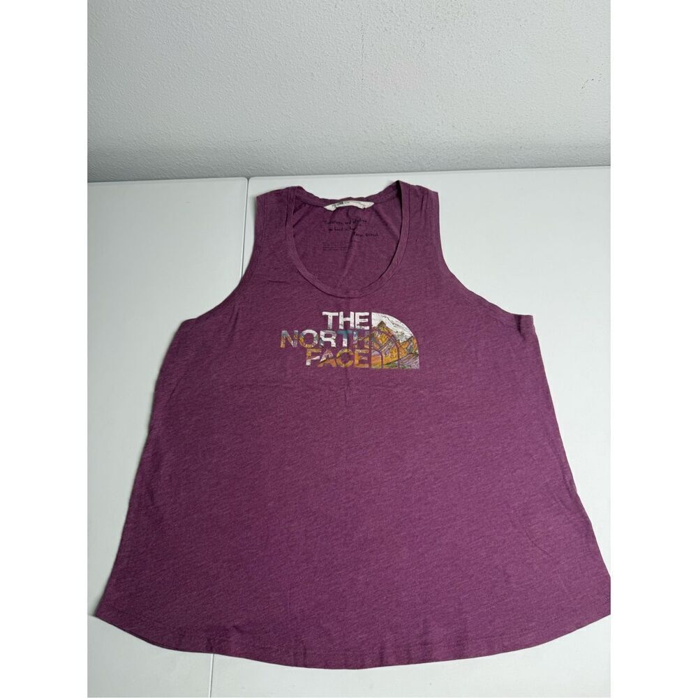 The North Face Women’s Burgundy Pima Cotton Blend Athletic Tank Top Size XL Logo